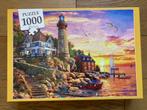 Puzzle 1000 pièces : Lighthouse in the sunset, Enlèvement ou Envoi, 500 à 1500 pièces, Utilisé, Puzzle