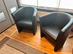 2 kuipzetels in zwart kunstleer, Ophalen, Overige materialen, Twee, Zwart