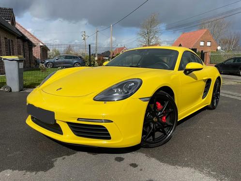 Porsche 718 Cayman S 2.5 jaune racing, echappement sport, Auto's, Porsche, Bedrijf, Cayman, Bluetooth, Benzine, 2 deurs, Automaat