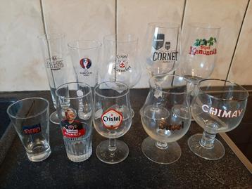 Bierglazen verschillende merken €1/glas