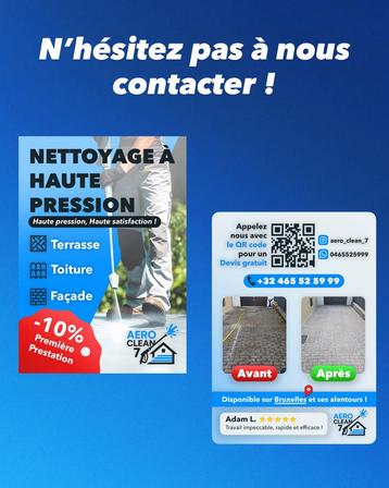Nettoyage à haute pression pro (terrasse - façade - toiture), Enlèvement ou Envoi, Comme neuf