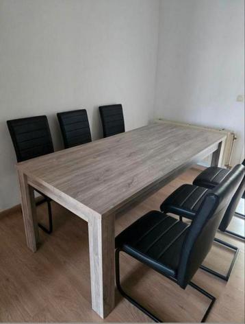 Eetkamer 3 delige set met 6 stoelen - grijze eik beschikbaar voor biedingen