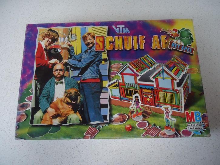 Het bekende VTM "Schuif Af"spel met Ingeborg van MB., Hobby en Vrije tijd, Gezelschapsspellen | Bordspellen, Gebruikt, Een of twee spelers
