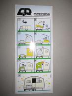 Instructie sticker rapido confort, klap caravan, Rapido, Particulier