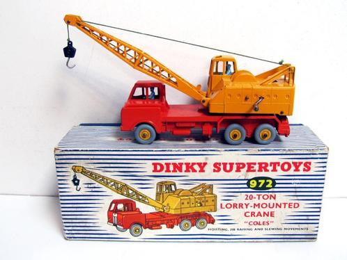 Dinky Supertoys 20-Ton Lorry-Mounted Crane N° 972 (1955-62), Hobby en Vrije tijd, Modelauto's | Overige schalen, Gebruikt, Bus of Vrachtwagen