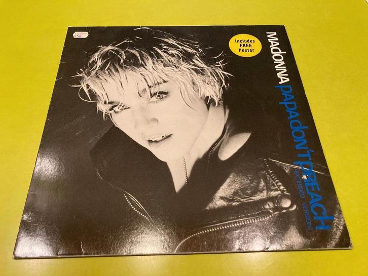 Madonna – Papa Don't Preach (Extended Version) * MAXI 1986, CD & DVD, Vinyles | Pop, Utilisé, 1980 à 2000, 12 pouces, Enlèvement ou Envoi