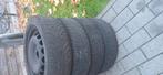 Set van 4 winterbanden met stalen velgen 165/60 R15 T, Ophalen, Gebruikt