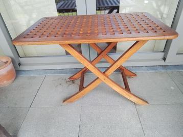 ARC MARINE INKLAPBARE TEAK TAFEL VERSTELBAAR IN 3 HOOGTE'S beschikbaar voor biedingen