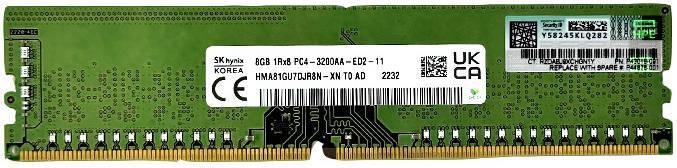 8GB 1Rx8 PC4-3200AA DDR4-3200 Unbuffered ECC, Hynix HP, Computers en Software, RAM geheugen