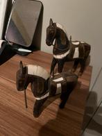 2 decoratieve paardjes in hout, Antiek en Kunst, Ophalen of Verzenden