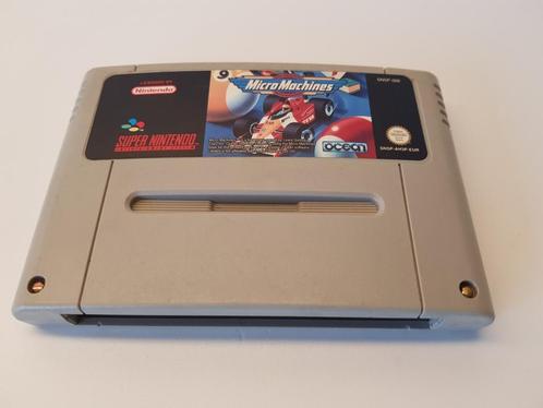 Super nintendo (snes) micromachines, Games en Spelcomputers, Games | Nintendo Super NES, Zo goed als nieuw, Ophalen of Verzenden