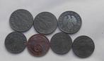 1938-1943 7 pièces monnaie du 3ième Reich, Collections, Armée de terre, Enlèvement ou Envoi