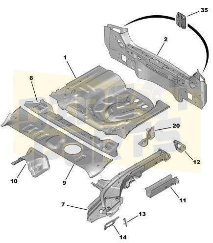 Citroen C3 Aircross 7/17- Achterplaat 1215933171 RESTPARTIJ!, Auto-onderdelen, Carrosserie, Bumper, Citroën, Achter, Nieuw, Ophalen of Verzenden