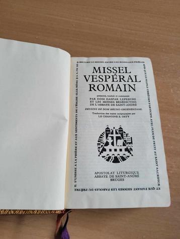 Franse vintage Missal missel Vesperal Romains, Enlèvement ou Envoi, Utilisé