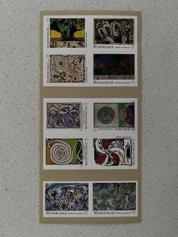 9 feuillets de 10 timbres Pierre Alechinsky
