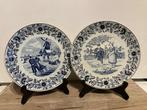 2 decoratieve borden van aardewerk van Boch Delfts, Antiek en Kunst, Ophalen of Verzenden