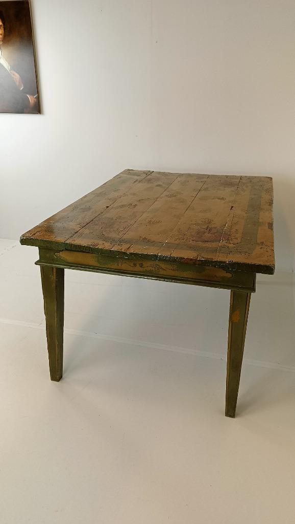 Antieke Zweedse beschilderde eettafel, Antiek en Kunst, Antiek | Meubels | Tafels, Ophalen of Verzenden