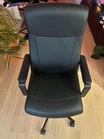 Bureaustoel in zwart leer – €50 - Zeer goede staat, Comme neuf, Enlèvement, Ergonomique, Chaise de bureau