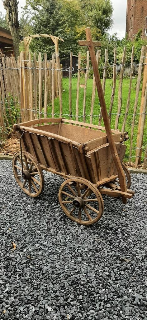 Ancien chariot en bois, Bricolage & Construction, Chariots de transport, Utilisé, Autres types, Moins de 60 litres, Enlèvement