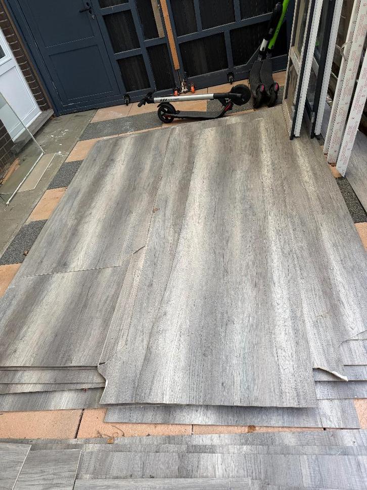 vinyl vloer`, Huis en Inrichting, Stoffering | Vloerbedekking, Zo goed als nieuw, Vinyl, Crème, Beige, 75 m² of meer, Ophalen