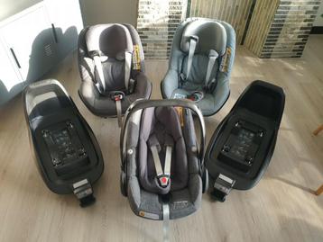 Pakket: maxicosi +  2x isofix + 2x autostoel groep 1 (Isize)