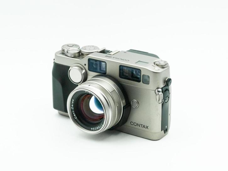 Contax G2 + Carl Zeiss Planar 45mm F2 T* + Data Back GD-2, Audio, Tv en Foto, Fotocamera's Analoog, Gebruikt, Ophalen of Verzenden