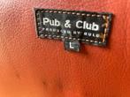 Pub en club stoel te koop, Huis en Inrichting, Vier, Gebruikt, Leer, Bruin