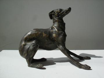 PJ MENE antiek XIX brons bronzen beeld hond hazewind lévrier beschikbaar voor biedingen