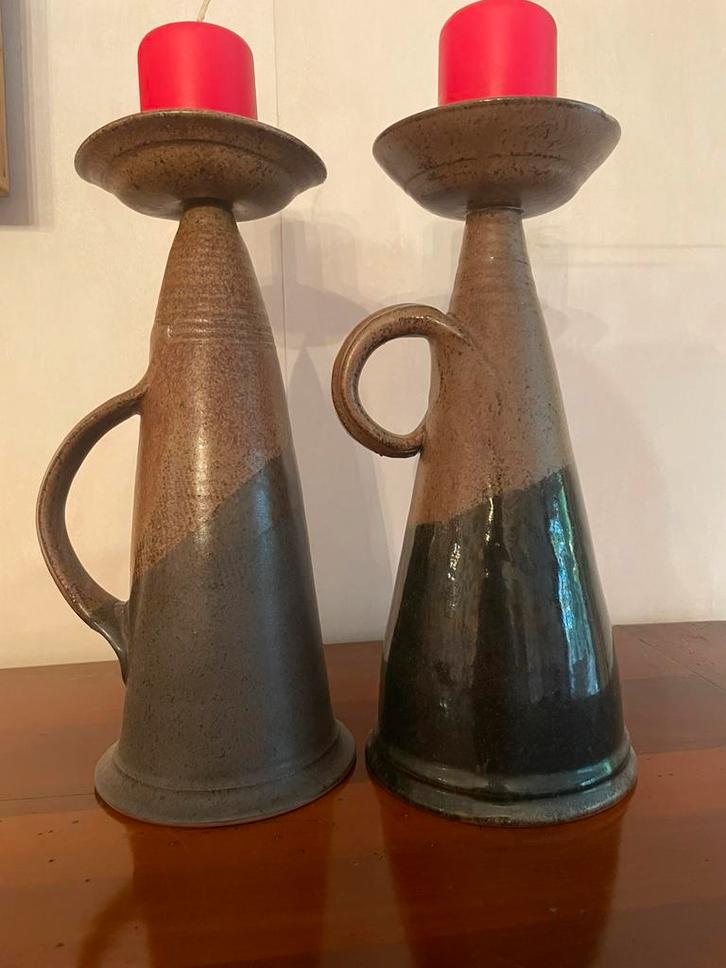 Antieke keramische kandelaars, Antiek en Kunst, Antiek | Keramiek en Aardewerk, Ophalen