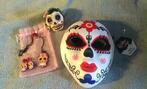 Dia de los Muertos masker, ketting, oorringen, fotohouder, Ophalen of Verzenden