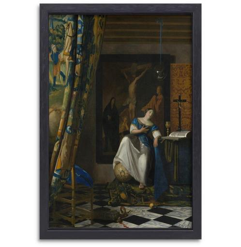 Allegorie van het katholieke geloof - Johannes Vermeer canva, Huis en Inrichting, Woonaccessoires | Schilderijen, Tekeningen en Foto's