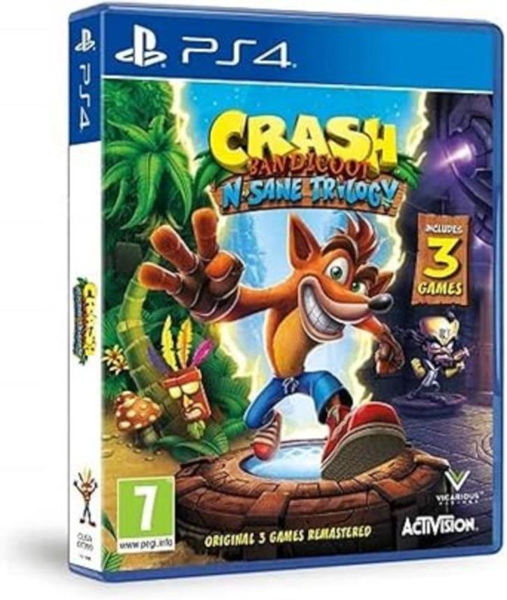 Crash Bandicoot N Sane Trilogy PS4 GRATIS ELVERING, Games en Spelcomputers, Games | Sony PlayStation 4, Nieuw, Avontuur en Actie