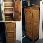 Hoge hal-/kleerkast in zware donkere eik. Niet demonteerbaar, Antiek en Kunst, Antiek | Meubels | Kasten, Ophalen