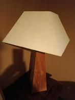 Sfeerlamp met massieve houten voet, Enlèvement, Comme neuf, Tissus, 50 à 75 cm