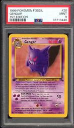 Gengar 1ère édition PSA 9 - 20/62 - Fossil 1999, Envoi, Comme neuf, Cartes en vrac