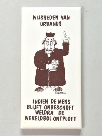 Mooie tegel met spreuk wijsheden van Urbanus 1988 toilet  beschikbaar voor biedingen