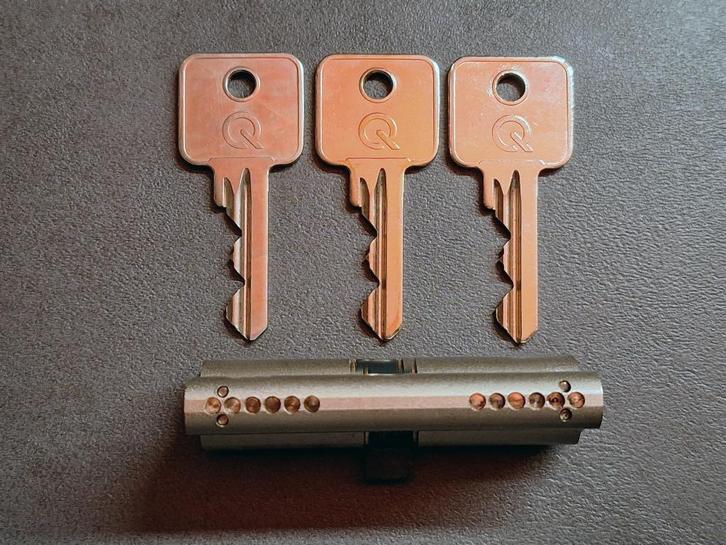 GreenteQ SX 70 GF 35/35 cilinder — 12 pinnen + 3 sleutels, Doe-het-zelf en Bouw, Hang- en Sluitwerk, Gebruikt, Slot, Ophalen of Verzenden