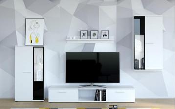 TV-meubel Wit/Zwart