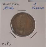 Zweden 1 kroon 1946 zilver, Ophalen of Verzenden, Zilver
