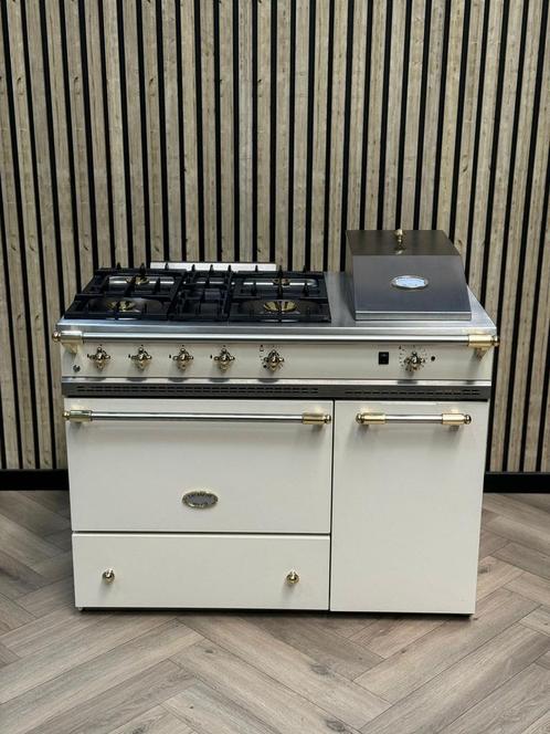 Luxe Crème Lacanche Fornuis Gas + Gasoven en Frituur, Elektronische apparatuur, Fornuizen, Gas, Grill, Ophalen of Verzenden