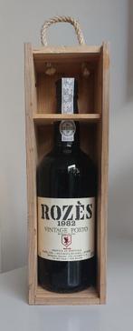 1982 Vintage Port Rozès (in houten kistje), Port, Nieuw, Ophalen of Verzenden, Vol