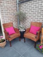 Twee rieten stoelen zo goed als nieuw., Tuin en Terras, Tuinstoelen, Ophalen, Zo goed als nieuw