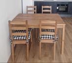 Ikea tafel + 4 stoelen., Ophalen, Zo goed als nieuw
