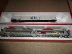 JOUEF HO 2 wagons STEF STVA auto, Hobby en Vrije tijd, Modeltreinen | H0, Verzenden, Zo goed als nieuw, Wagon, Jouef