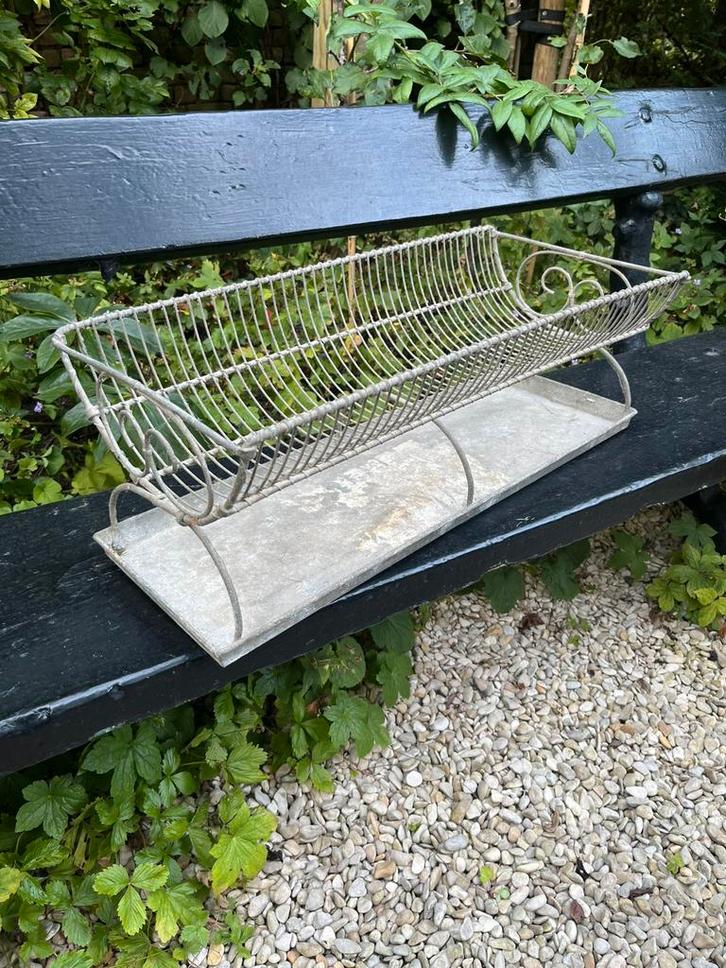 ANTIEK ZINKEN BORDEN REK UITDRUIPREK KEUKEN AANRECHT, Antiek en Kunst, Curiosa en Brocante, Ophalen of Verzenden