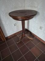 Rond tafeltje in massieve eik, Huis en Inrichting, Tafels | Bijzettafels, Ophalen, Rond