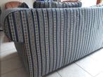 Tweepersoons divan blauw beige, 150 tot 200 cm, Minder dan 75 cm, Rechte bank, Gebruikt