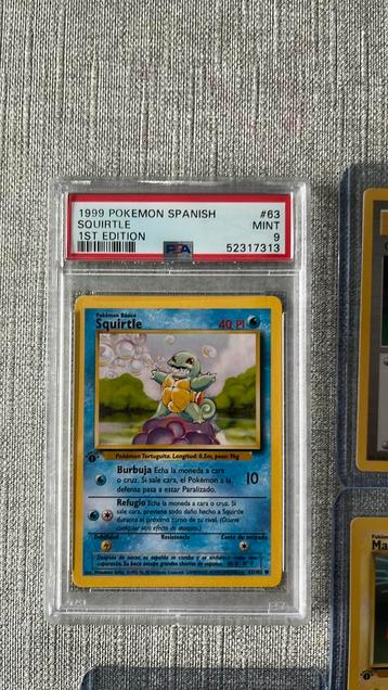 Pokemon lot Spaanse 1st edition + Squirtle psa9