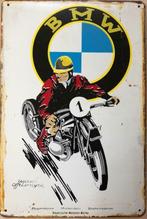 Plaque murale en métal vieilli rouillé | BMW Classic Motorcy, Motos, Neuf