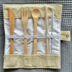 Lot 5 sets couverts réutilisables bambou NEW, Overige materialen, Nieuw, Ophalen of Verzenden, Vaatwasserbestendig